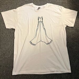 NEW Religious Prayer Hands White Graphic T-Shirt
